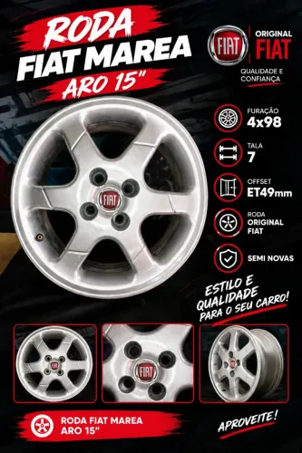 Roda aro 15" Fiat Marea