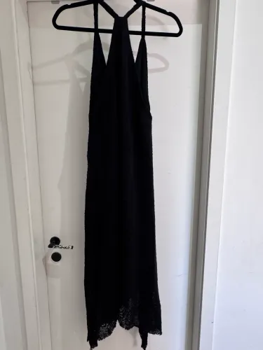 Vestido farm tricô/lã preto TAM único e pontas irregulares