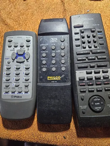 Kit com 3 controle remoto audio system philco