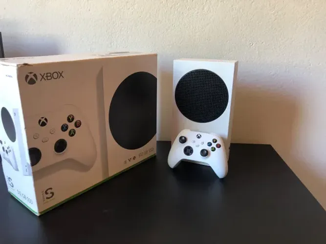 xbox series s 512gb branco + controle original + cabos + caixa original