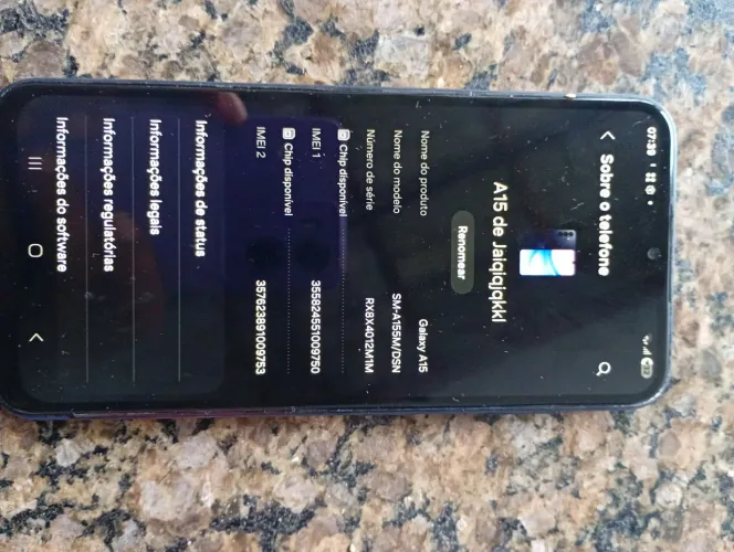 Vende-se esse celular a15em perfeito estado tudo certinho 