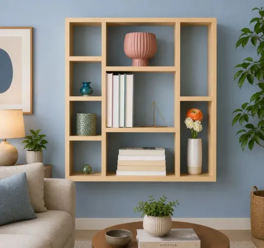 Pratileiras e nichos pra decoração em MDF cru