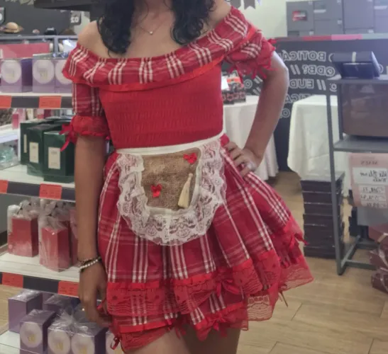 VENDO VESTIDO DE QUADRILHA USADO 2 VEZES PP-P