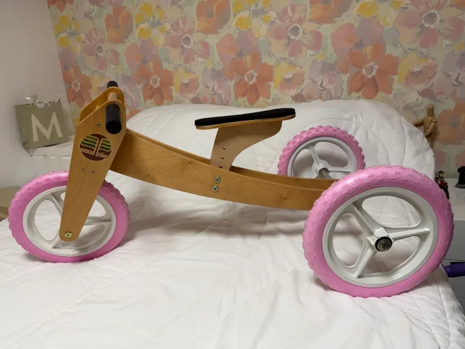 Woodbike 3 em 1 - bike de equilíbrio e triciclo 