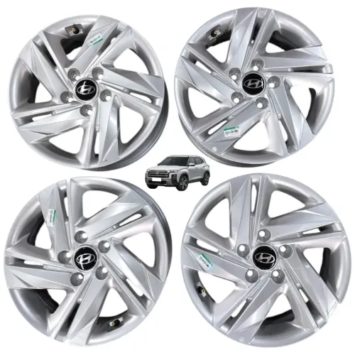 Jogo Roda Aro 16 5x114,3 Hyundai Creta I30 Elantra Sonata Grafite