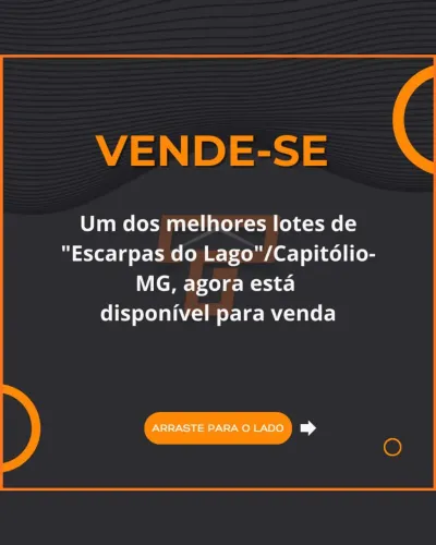 Excelente Lote a venda em escarpas do lago