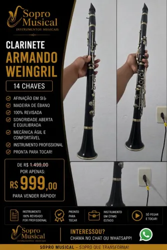 Clarinete Armando weingril 14 chaves