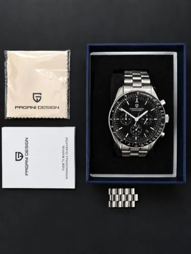 Relógio Pagani Speedmaster PD-1701 cronógrafo calibre japonês VK63