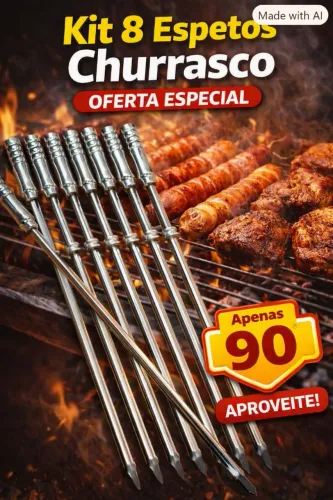 Espeto para churrasqueira