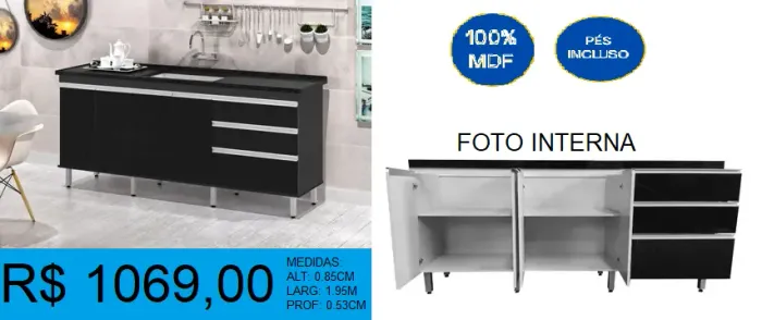 BALCAO DE PIA - DISPONIVEL EM 3 CORES - 100% MDF= TEMOS PRONTA ENTREGA