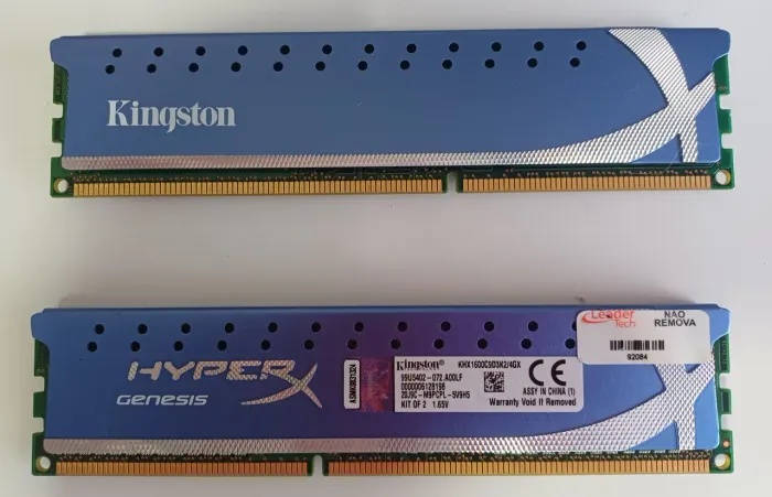 Memoria Kingston Hyperx Genesis DDR3 2 GB 1600Mhz  Modelo (KHX1600C9D3K2/4GX) Usado!