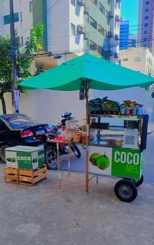 Carrinho Vitrine Expositor Natural em inox em até 10x sem juros no cartão