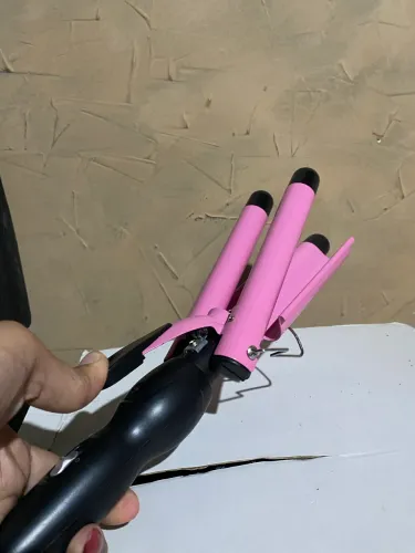 modelador de cabelo triondas rosa