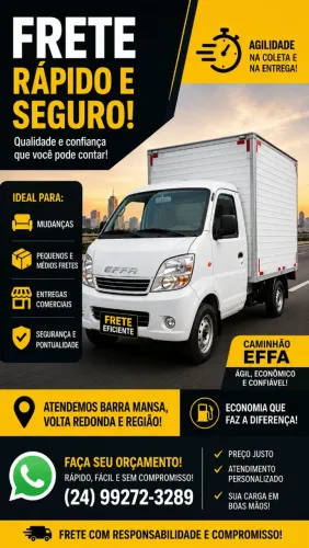 Frete pequeno e médio porte