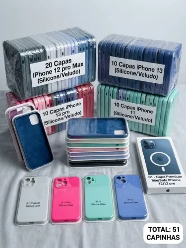 51 Capas para iPhone - 11, 12 e 13 NOVAS LACRADAS