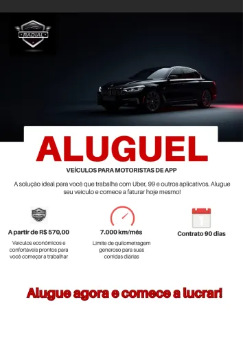 ALUGUE SEU CARRO PARA APP COM ECONOMIA