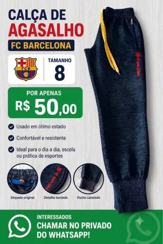 Calça agasalho Barcelona TAM 8