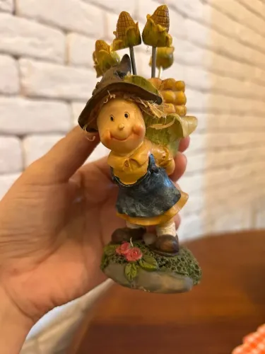 Conjunto de Garfinhos para Petisco Vintage - Espantalho com Milhos