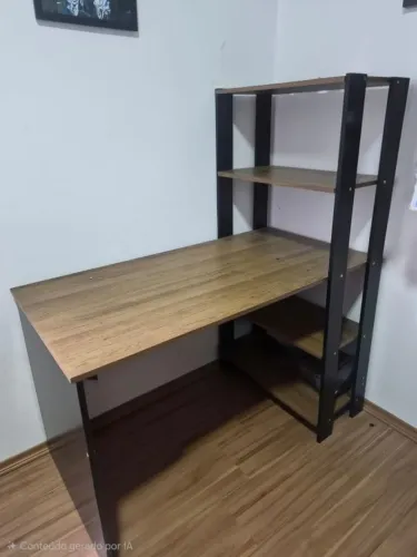 Escrivaninha Artely Match com 4 prateleiras 120cm de largura - mesinha para escritório