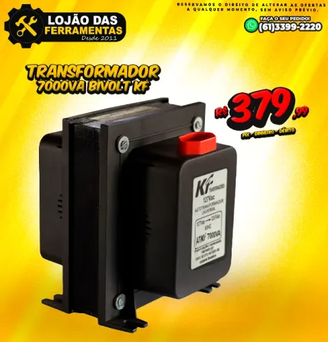 Transformador 7000VA Bivolt KF
