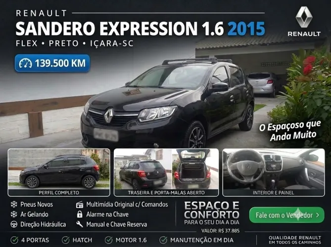 Renault Sandero Expression Hi-power 1.6 8V 5P 2015