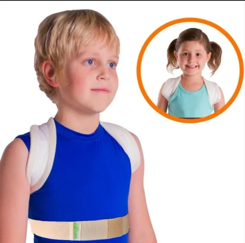Corretor Postural Infantil Rosa Ajustável