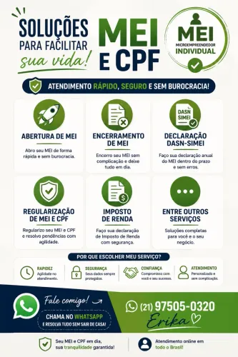  Declaro seu IRPF e Regularizo MEI e CPF 
