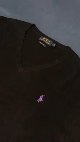 Suéter Polo Ralph Lauren Preto Tam G (70x56) Cotton Pima Usado 1x em Perfeito Estado