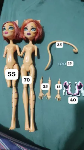 itens Monster high toralei e sapato líder de torcida - vendo separado