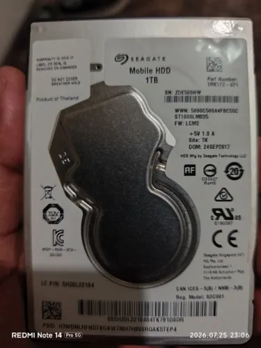HD de 1T MOBILE HDD SEAGATE