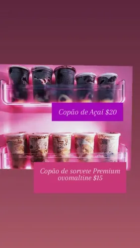 Copão de sorvete premium ovomaltine ou copão Açaí ?