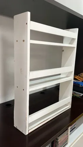 Prateleira Organizadora De Parede Em MDF Branco - Multiuso