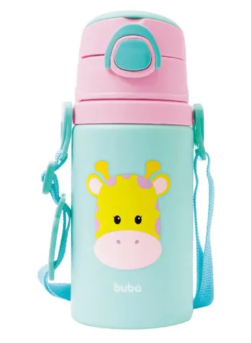 Buba Garrafinha De Aluminio Animal Fun Girafa Colorido