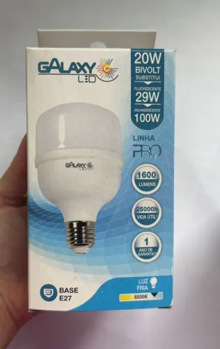 Kit 4 Lâmpada Led potente 20w Galaxy Luz Branca