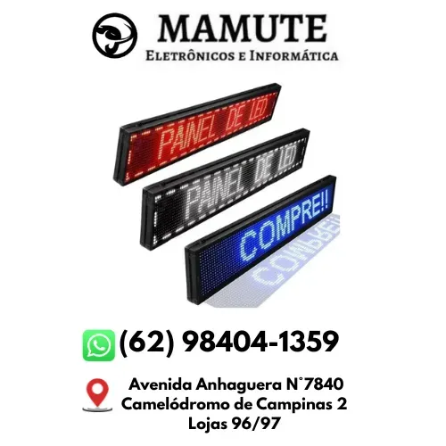 Painel Letreiro Luminoso Led 130x20 Interno