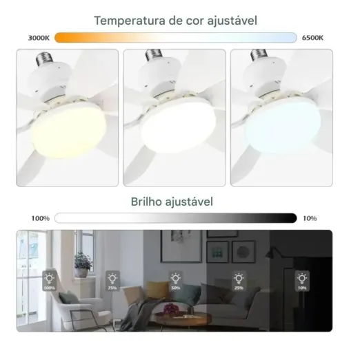 LAMPADA COM VENTILADOR DE TETO.