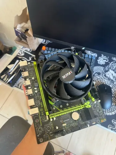 Placa mãe x99 com processador e cooler