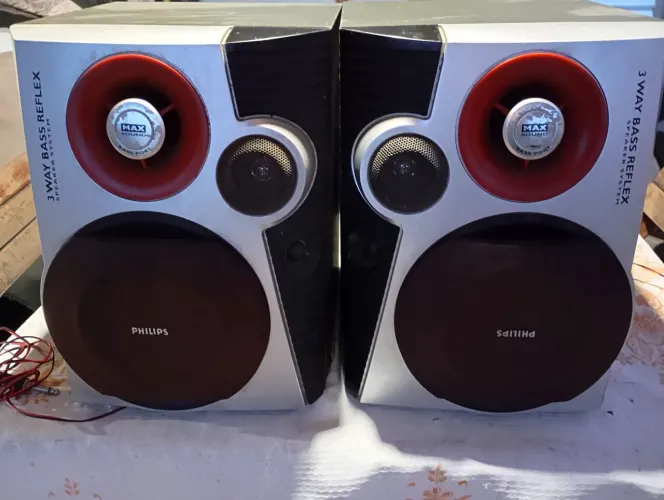 Caixas De Som Philips Fwb-19 Bem Conservada