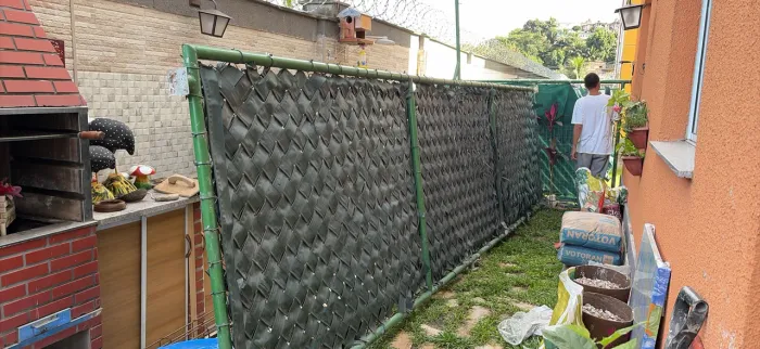 Grade com ferros galvanizados 
