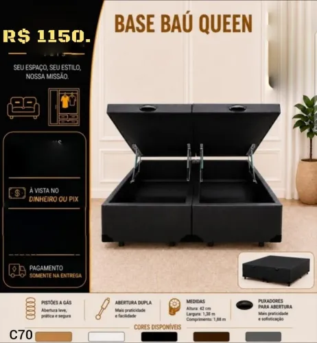 ? Base Baú Queen Size ? Nova / Direto de Fábrica