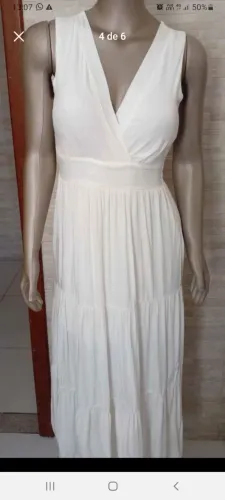 Vestido longo branco tamanho M