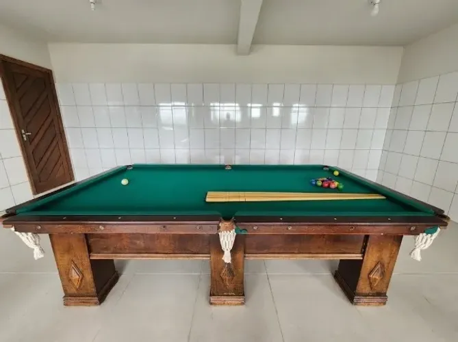 Mesa Sinuca/Bilhar Brunswick Antiga | Oficial 2,80x1,53 | Ardósia + Acessórios