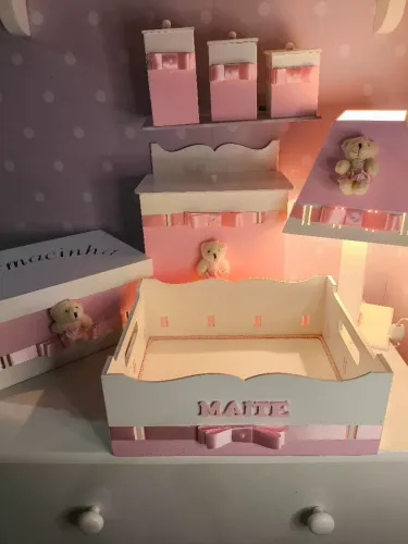 Kit higiene bebê ursinho menina 