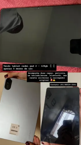 Tablet Redmi Pad 2 128GB + Kit Completo (Teclado, Mouse, Caneta, Capas e Caixa)