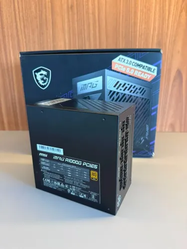Fonte de alimentação MSI MPG A1000G PCIE 5 e ATX 3.0 1000W 80 Plus Gold