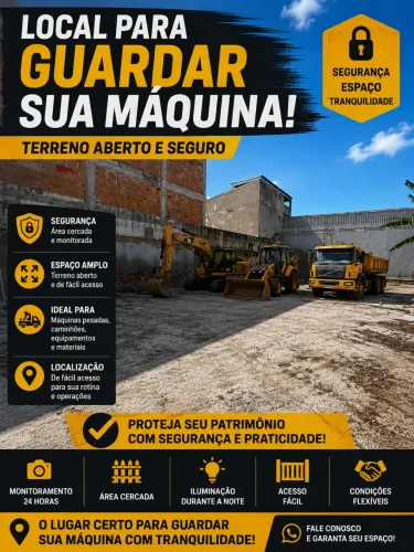 Alugo espaço para guardar máquinas