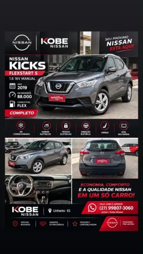Nissan Kicks S 1.6 16V Flexstar 5P Mec. 2019