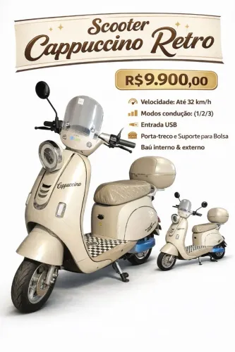 Scooter elétrica Cappuccino Retrô 