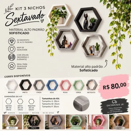 Nichos Sextavados Alto Padrão