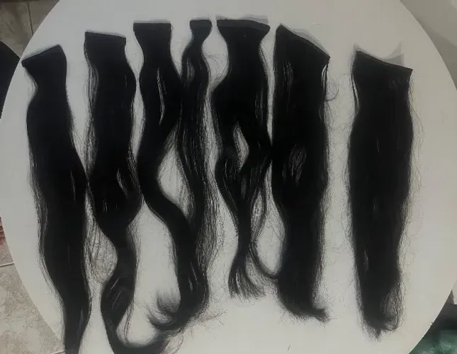 Cabelo humano preto 85g